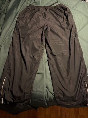 Athletic Works Black Athletic Joggers with Side Reflective Trim